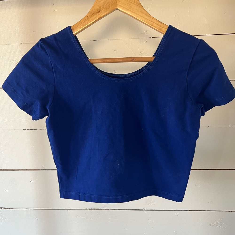 American Apparel Royal Blue Crop Top